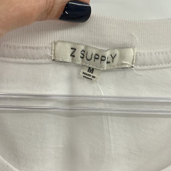 Z Supply Abby Flutter Tee - White - Medium - New with tags - Picture 3 of 6